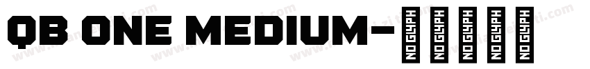 QB One Medium字体转换